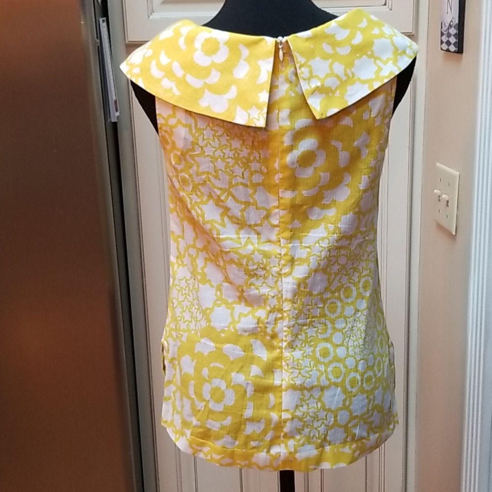 Trina Turk Los Angeles Sleeveless Metallic/Yellow - Picture 3 of 15